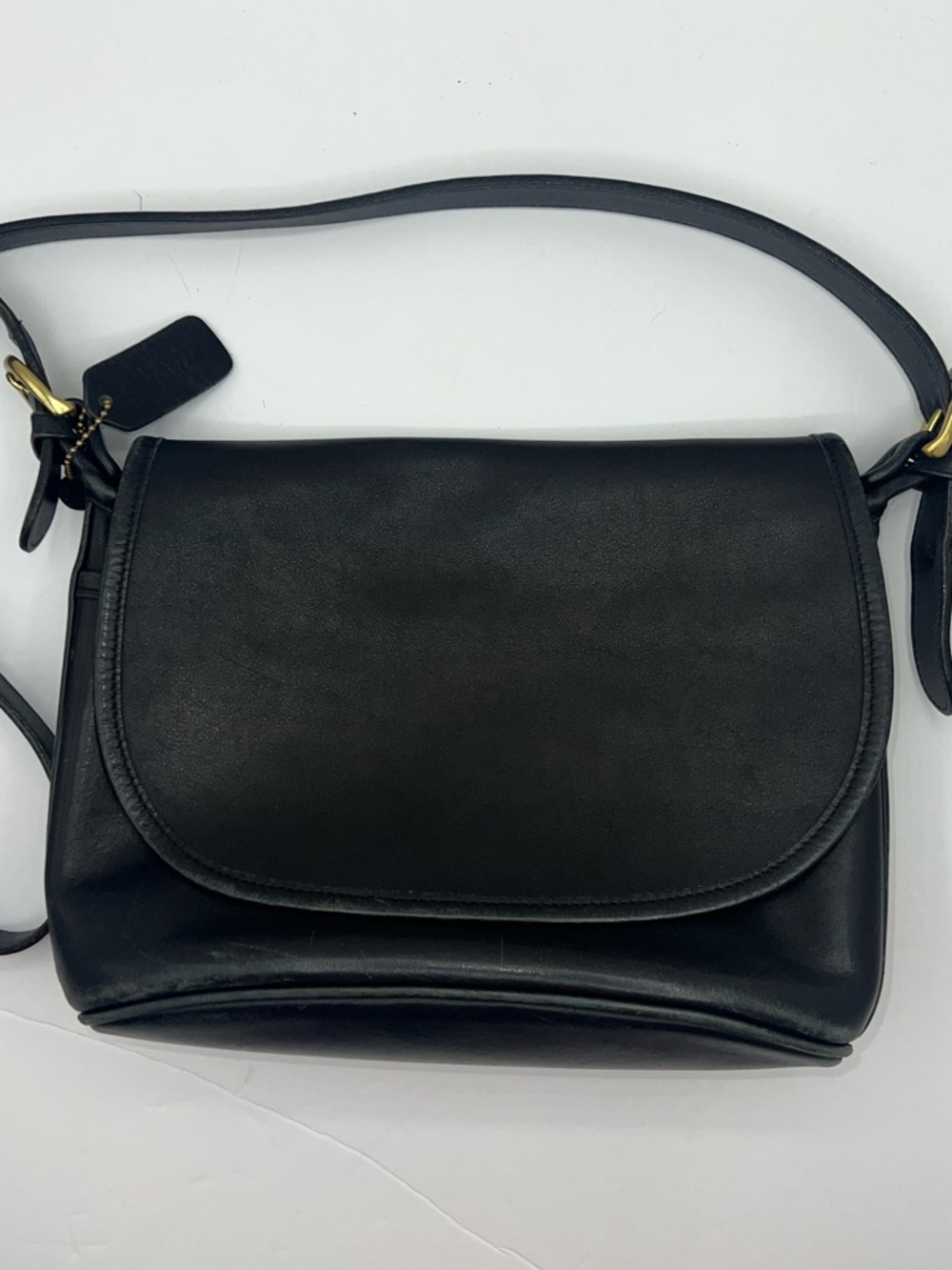Coach Fletcher 4150 - Vintage 90’s Black Leather Flap Crossbody Bag